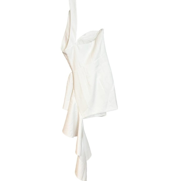 ELLIATT One-Shoulder Convergence Mini Dress Ivory Women's Size S NWOT - Picture 6 of 13
